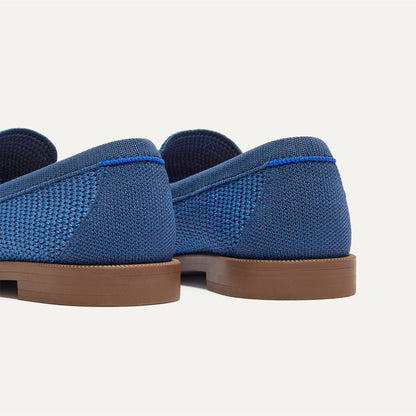 Rothy's The Penny Loafer in Blue Raffia-Knit for Women