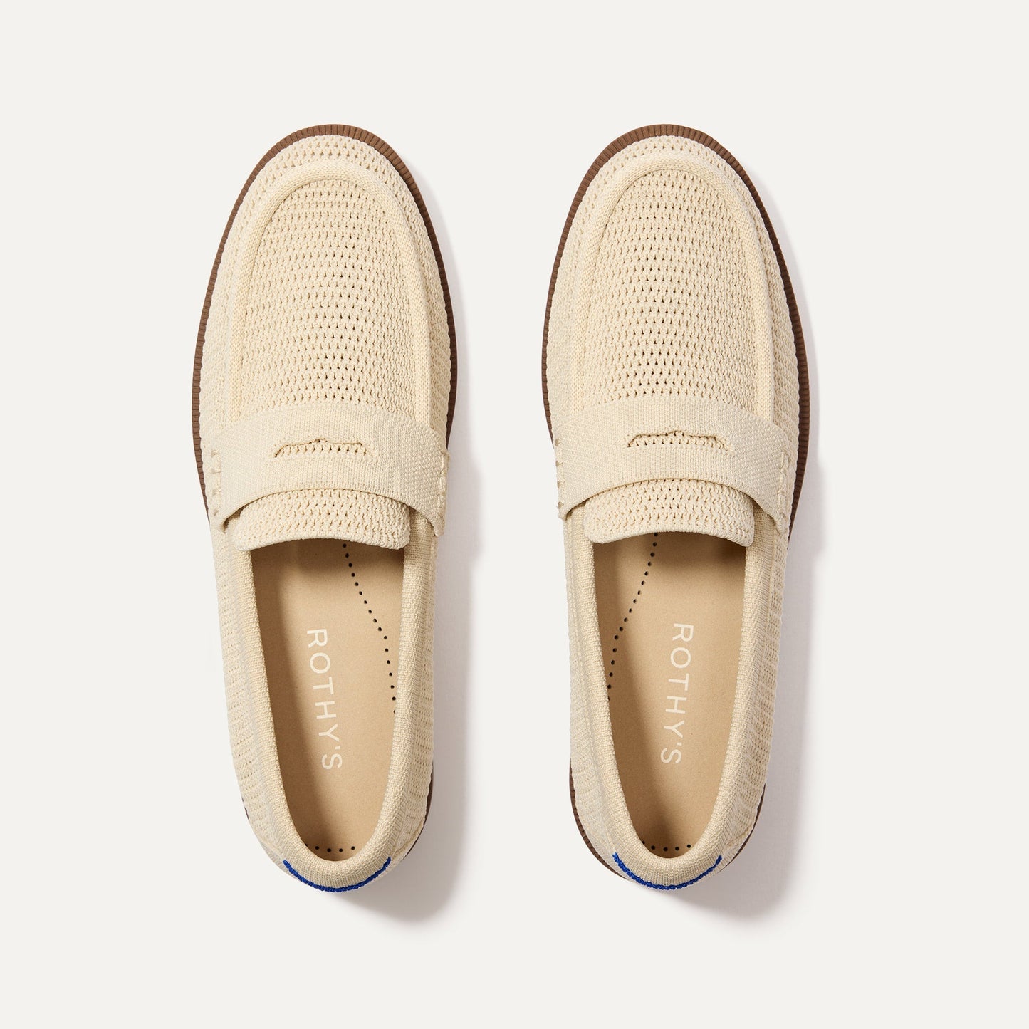 Rothy's The Penny Loafer in Conch Raffia-Knit for Women