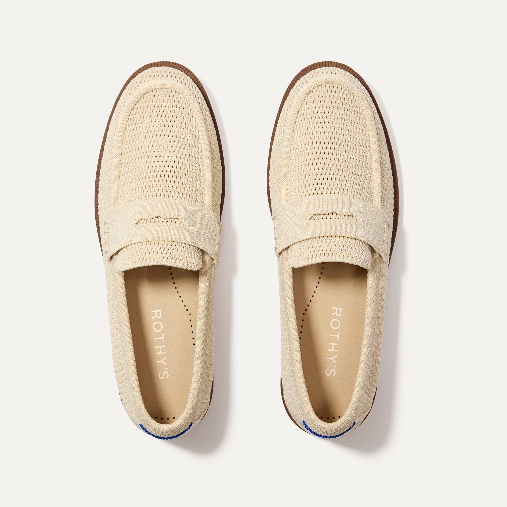 Rothy's The Penny Loafer in Conch Raffia-Knit for Women