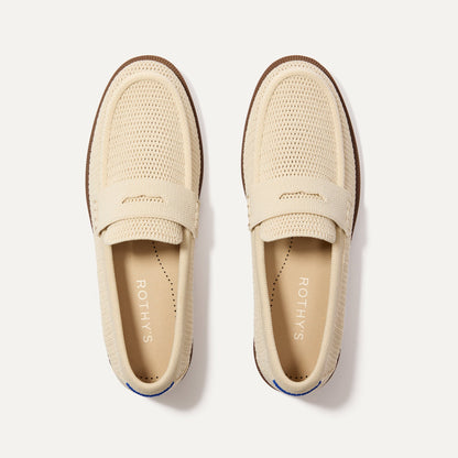 Rothy's The Penny Loafer in Conch Raffia-Knit for Women