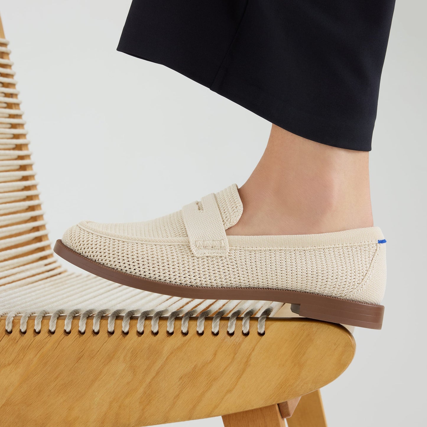 Rothy's The Penny Loafer in Conch Raffia-Knit for Women