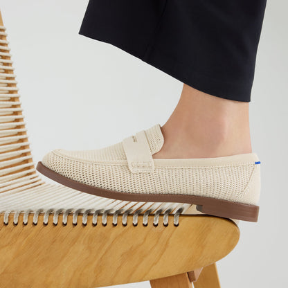 Rothy's The Penny Loafer in Conch Raffia-Knit for Women