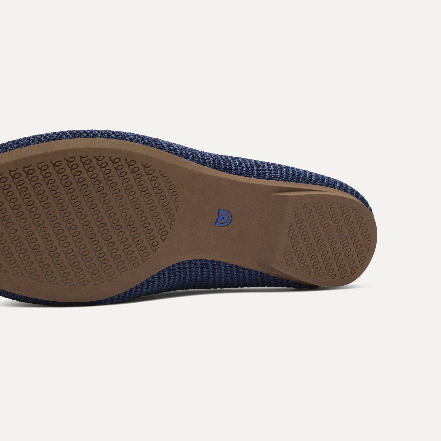Rothy's The Double Bit Loafer Mule in Blue Raffia-Knit