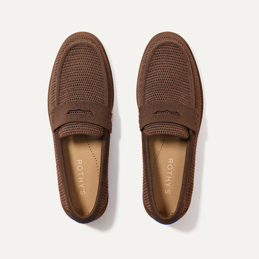 Rothy's The Penny Loafer in Cinnamon Raffia-Knit for Women