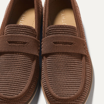 Rothy's The Penny Loafer in Cinnamon Raffia-Knit for Women