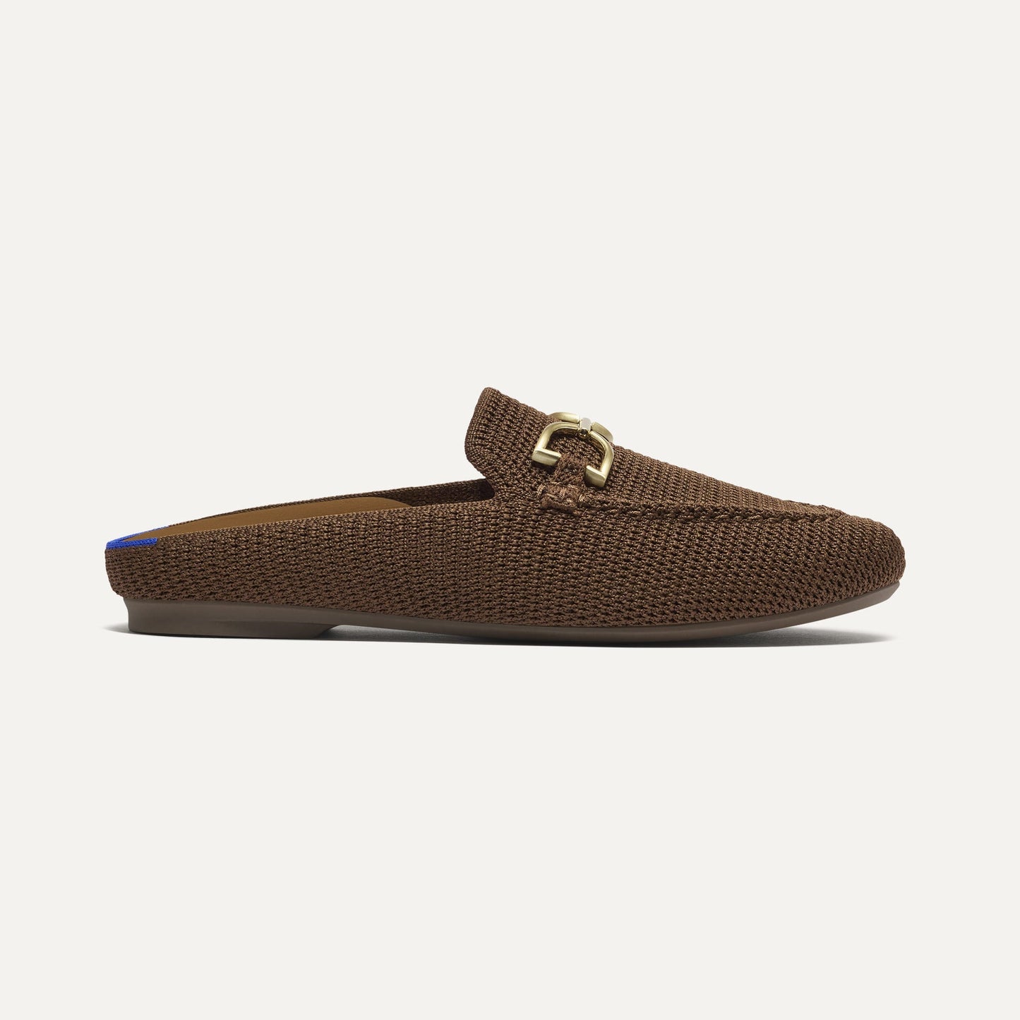 Rothy's The Double Bit Loafer Mule in Cinnamon Raffia-Knit