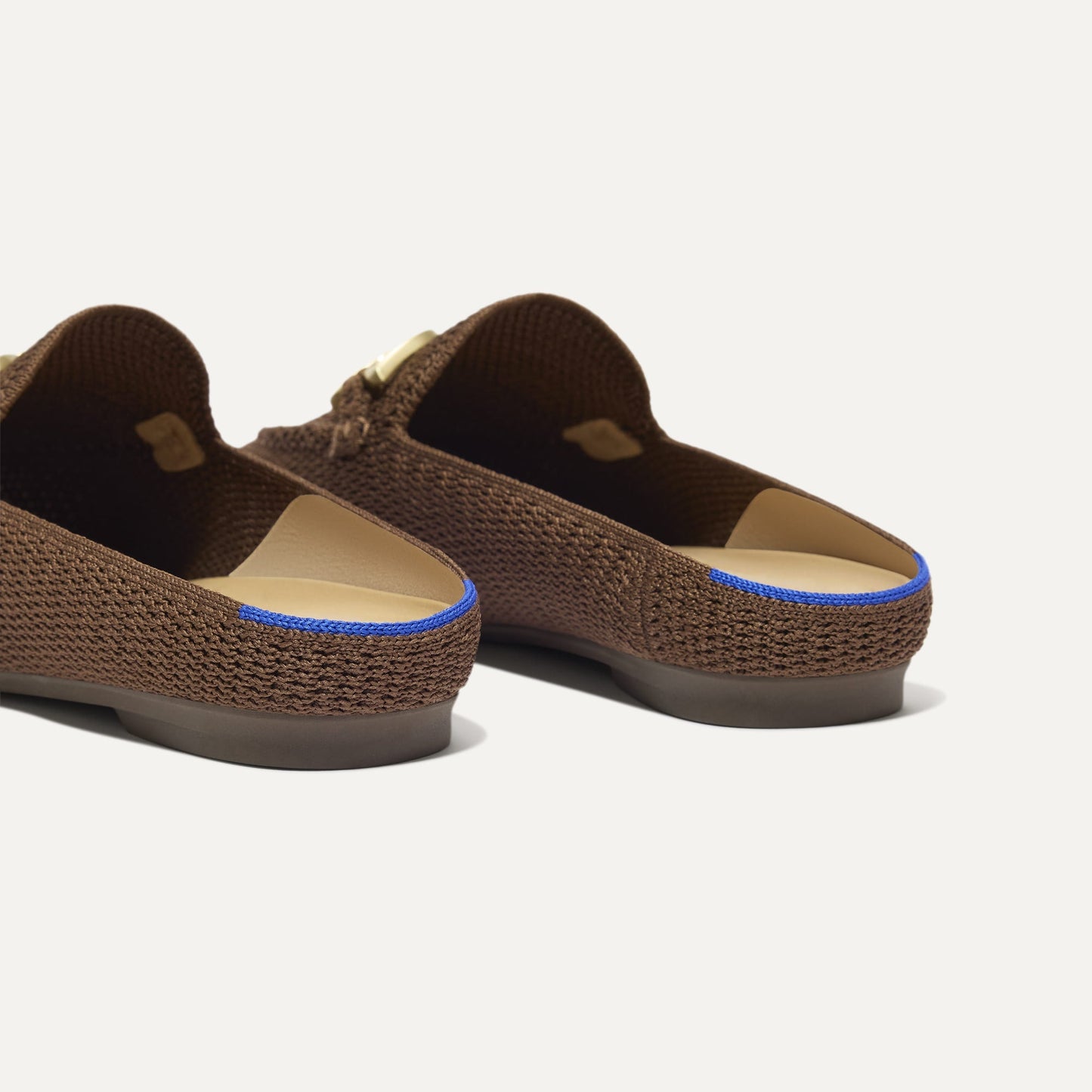 Rothy's The Double Bit Loafer Mule in Cinnamon Raffia-Knit
