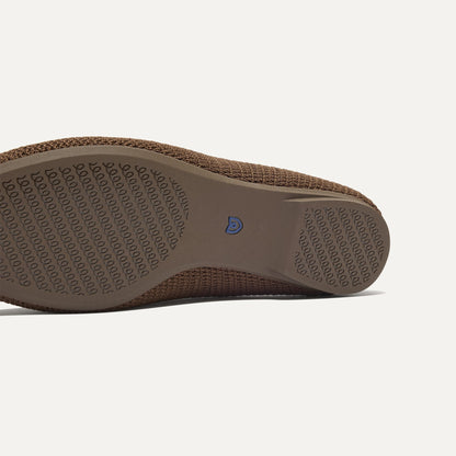 Rothy's The Double Bit Loafer Mule in Cinnamon Raffia-Knit