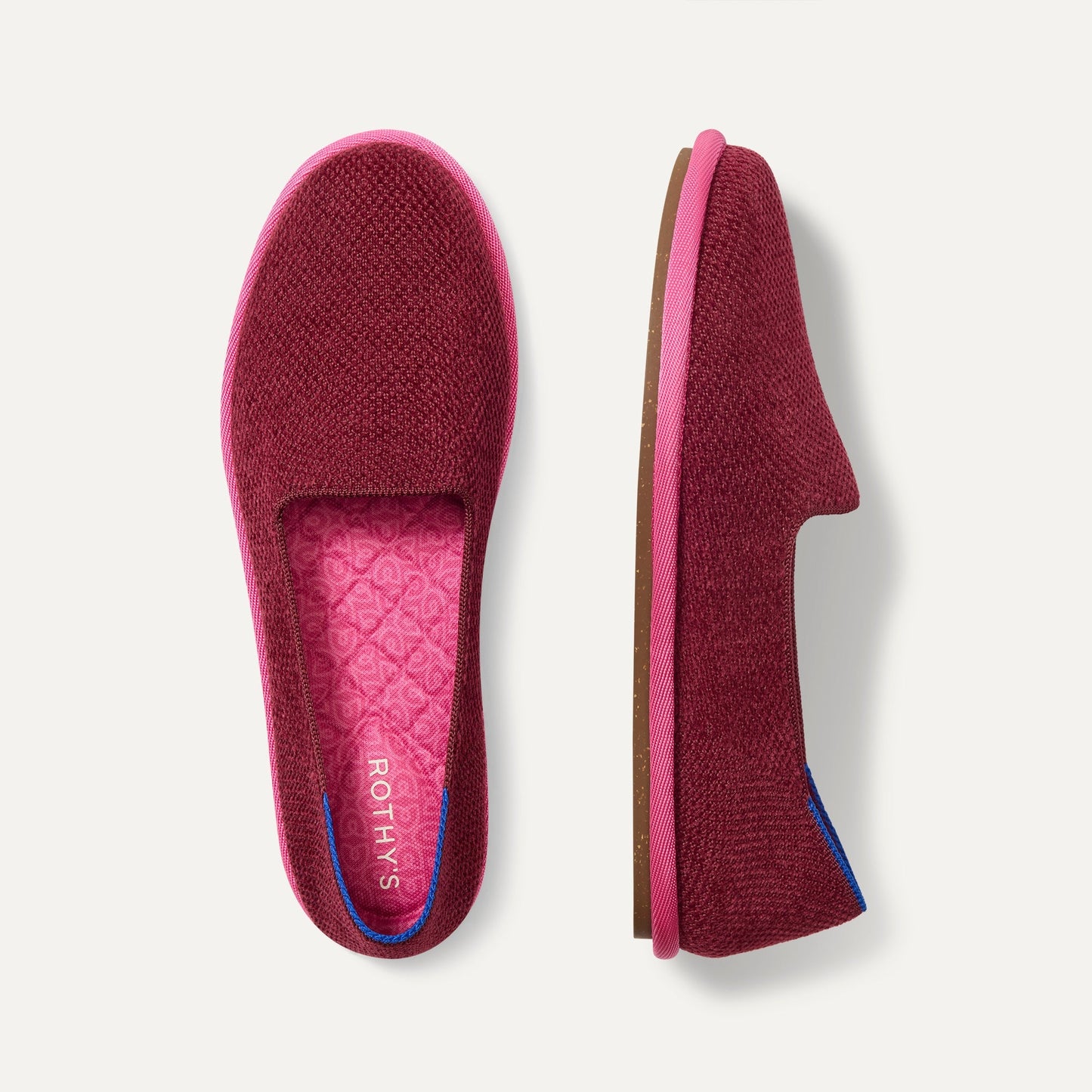 Rothy's Women's Cruiser Loafer in ReVelvet™ Cabernet