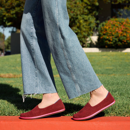 Rothy's Women's Cruiser Loafer in ReVelvet™ Cabernet