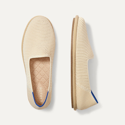Rothy's Women's Cruiser Loafer in White Raffia-Knit