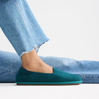 Rothy's Women's Cruiser Loafer in ReVelvet™ Everglade
