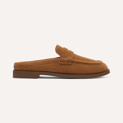 Rothy's Women's Penny Loafer Mule in ReVelvet™ Caramel