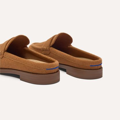 Rothy's Women's Penny Loafer Mule in ReVelvet™ Caramel