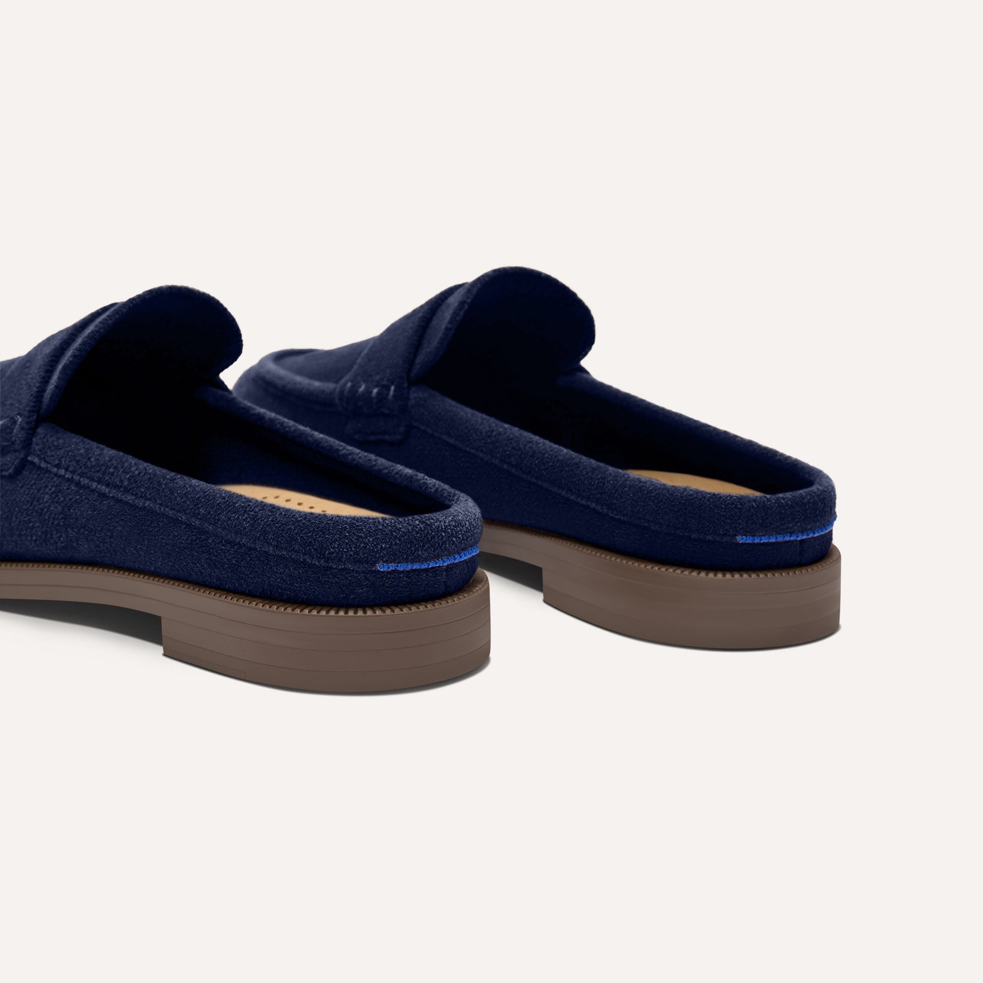 Rothy's Women's Penny Loafer Mule in ReVelvet™ Navy