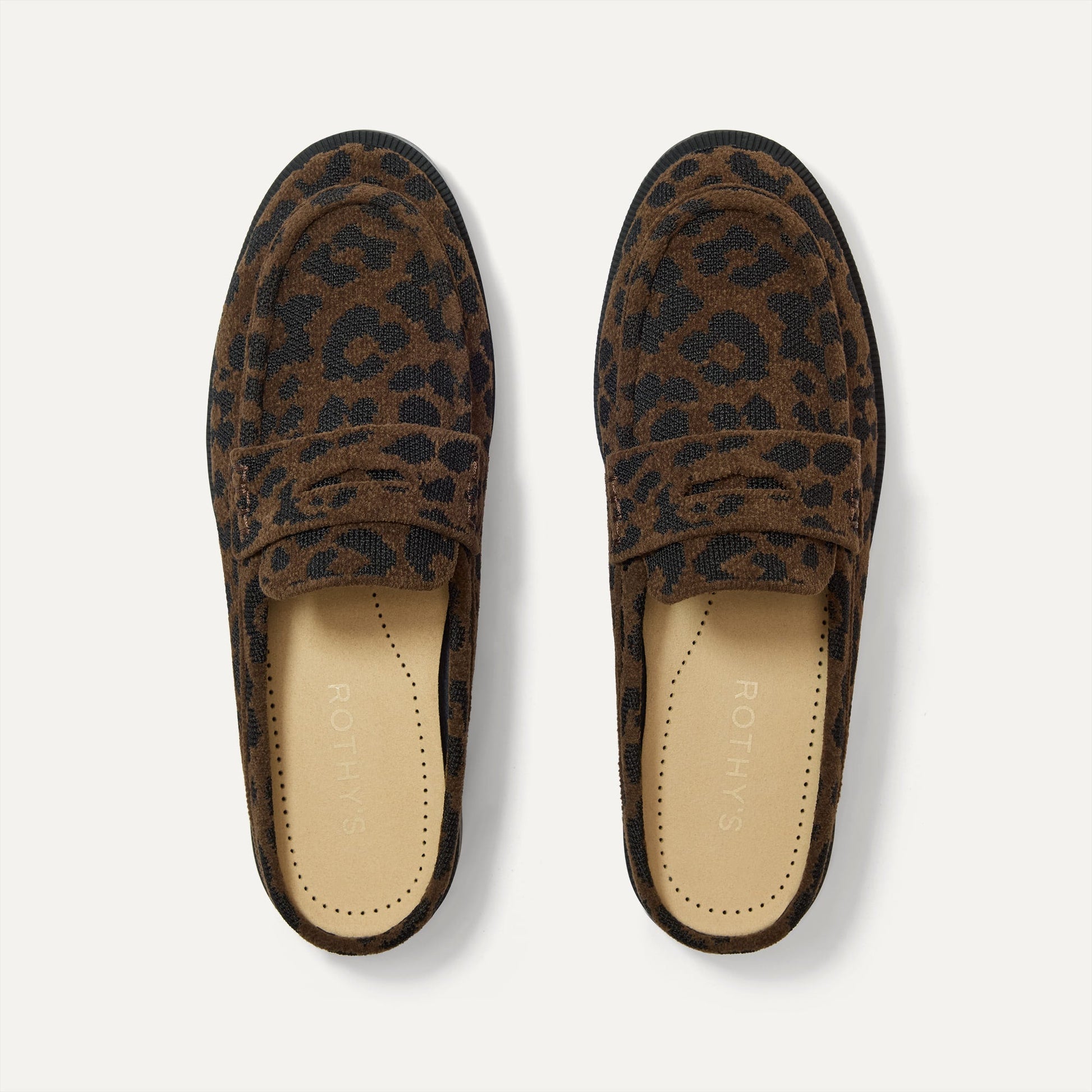 Rothy's Women's Penny Loafer Mule in ReVelvet™ Cheetah