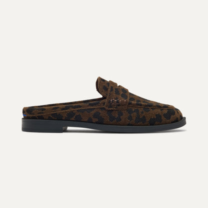 Rothy's Women's Penny Loafer Mule in ReVelvet™ Cheetah