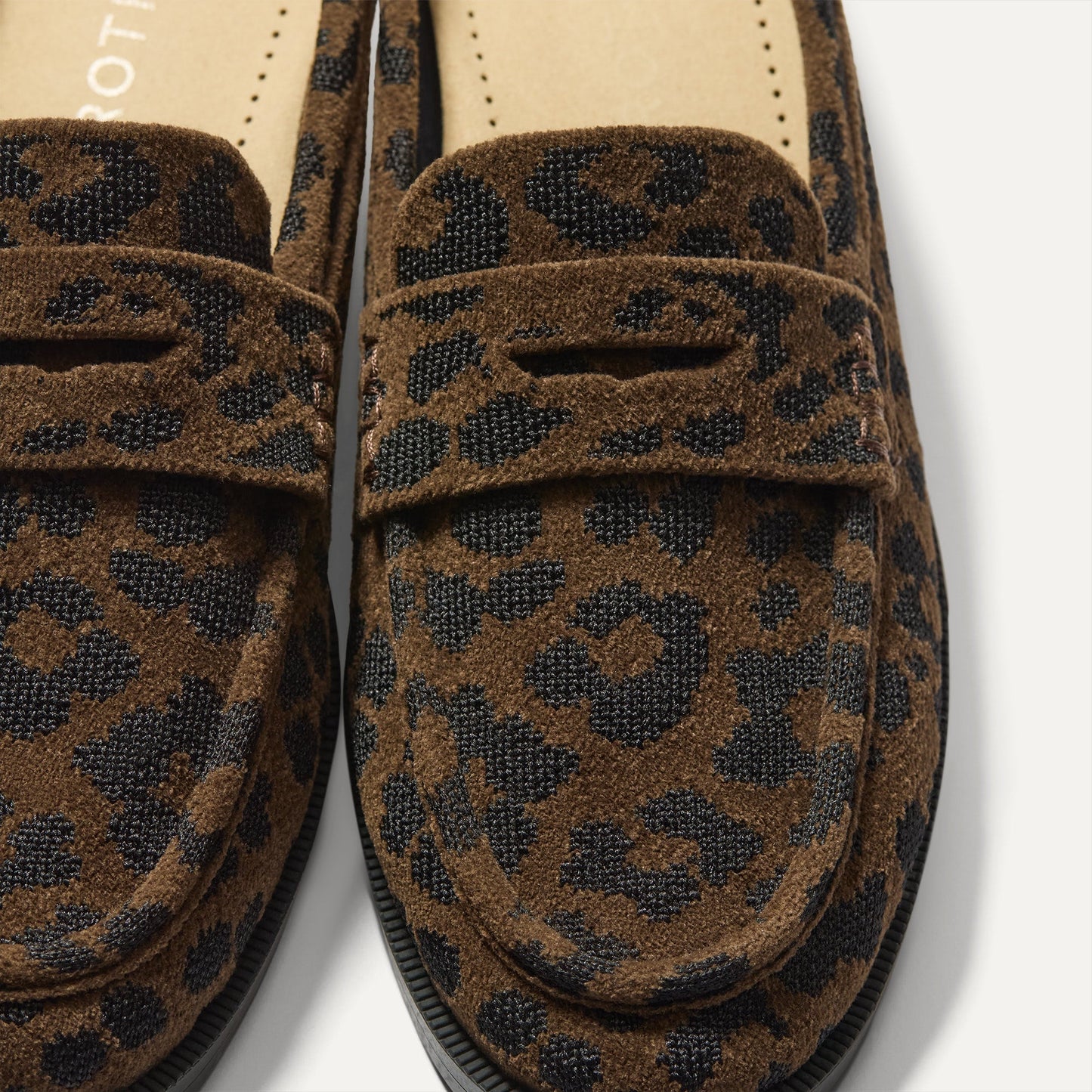 Rothy's Women's Penny Loafer Mule in ReVelvet™ Cheetah