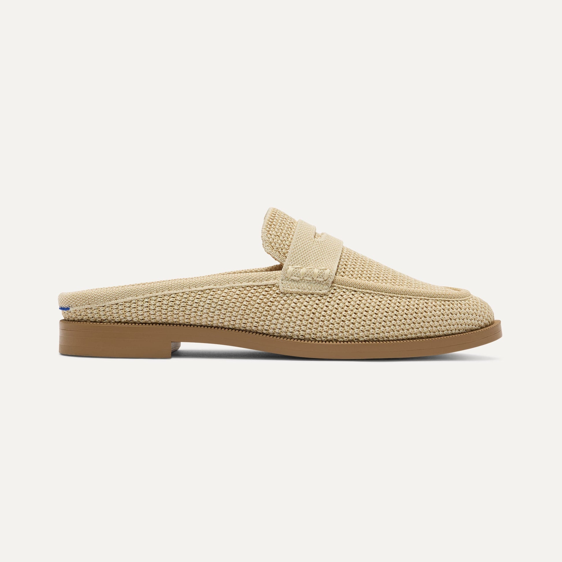 Rothy's Women's Penny Loafer Mule in Sandstone Raffia-Knit