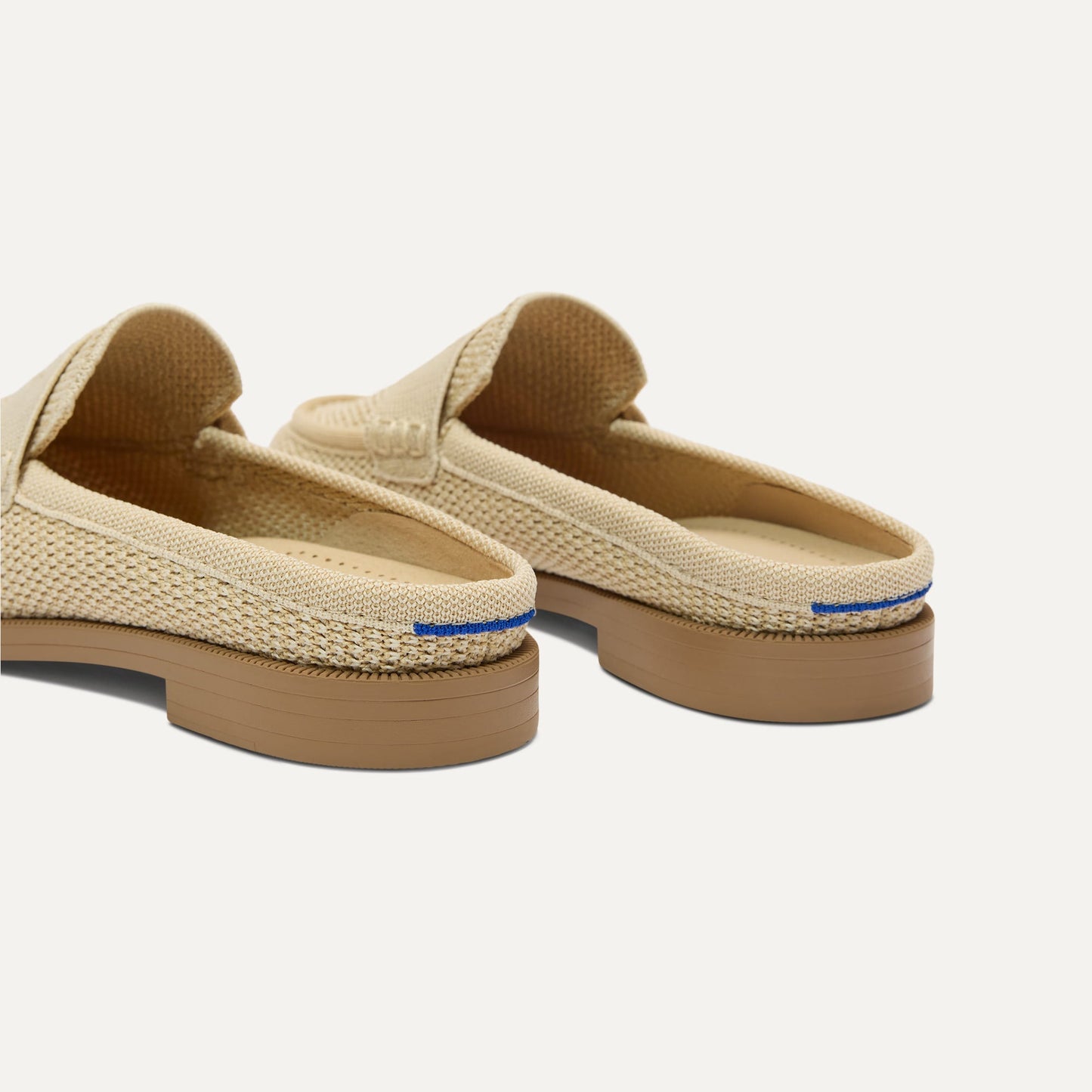Rothy's Women's Penny Loafer Mule in Sandstone Raffia-Knit