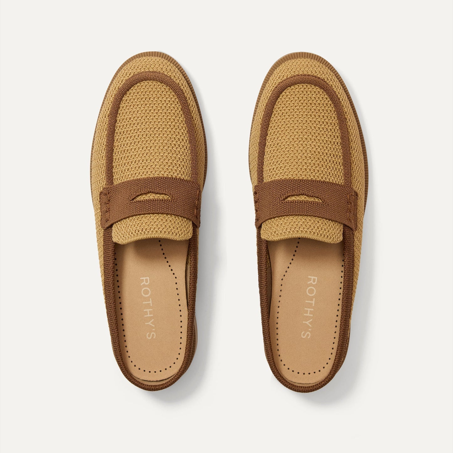 Rothy's Women's Penny Loafer Mule in Wheat Raffia-Knit
