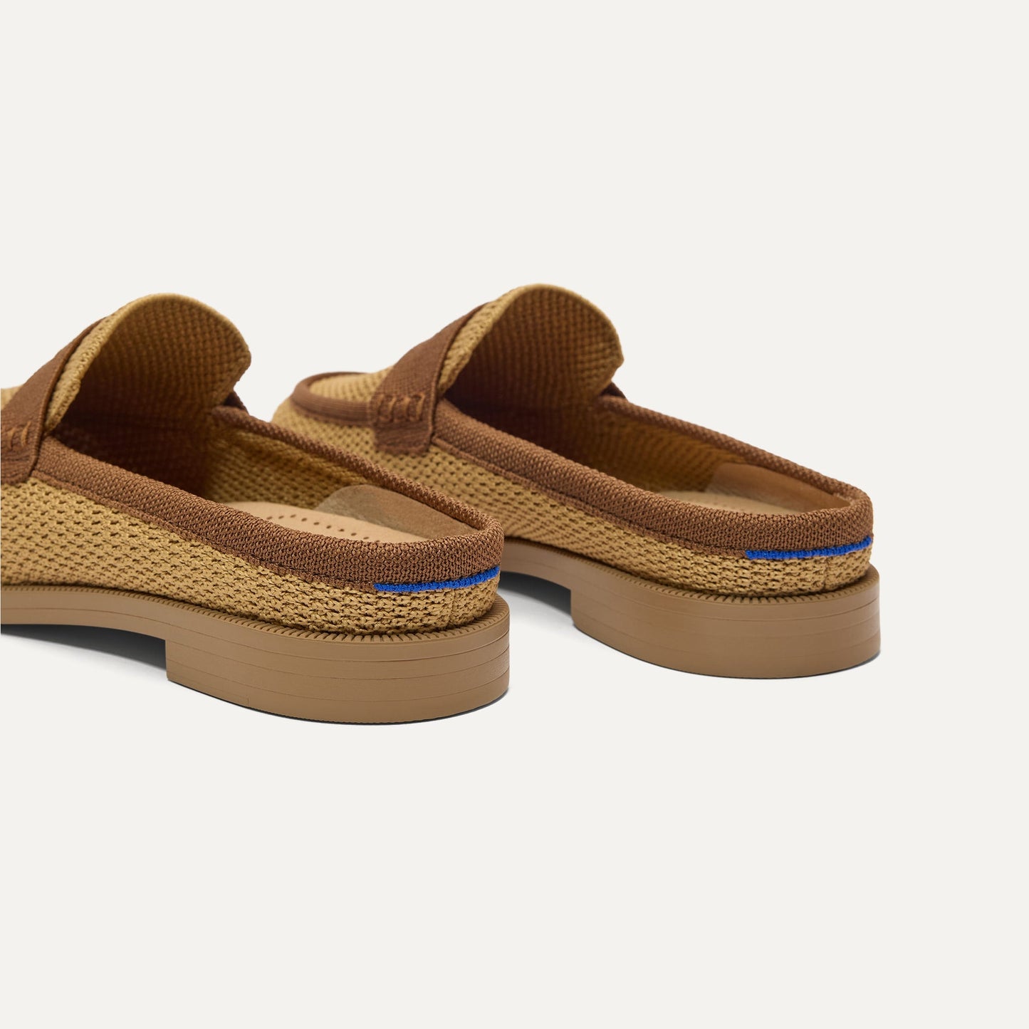 Rothy's Women's Penny Loafer Mule in Wheat Raffia-Knit