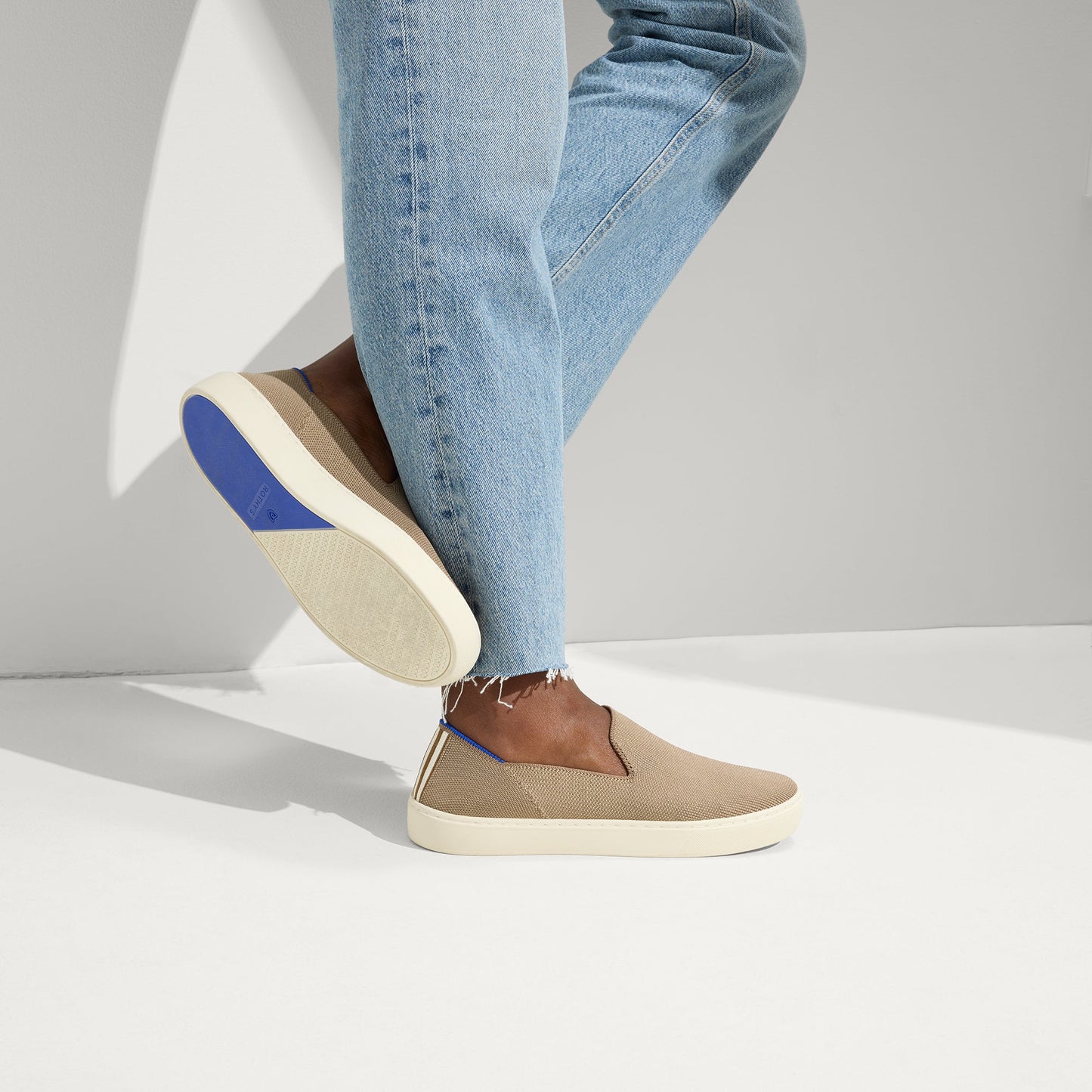 Rothy's The Original Slip On Sneaker in Latte
