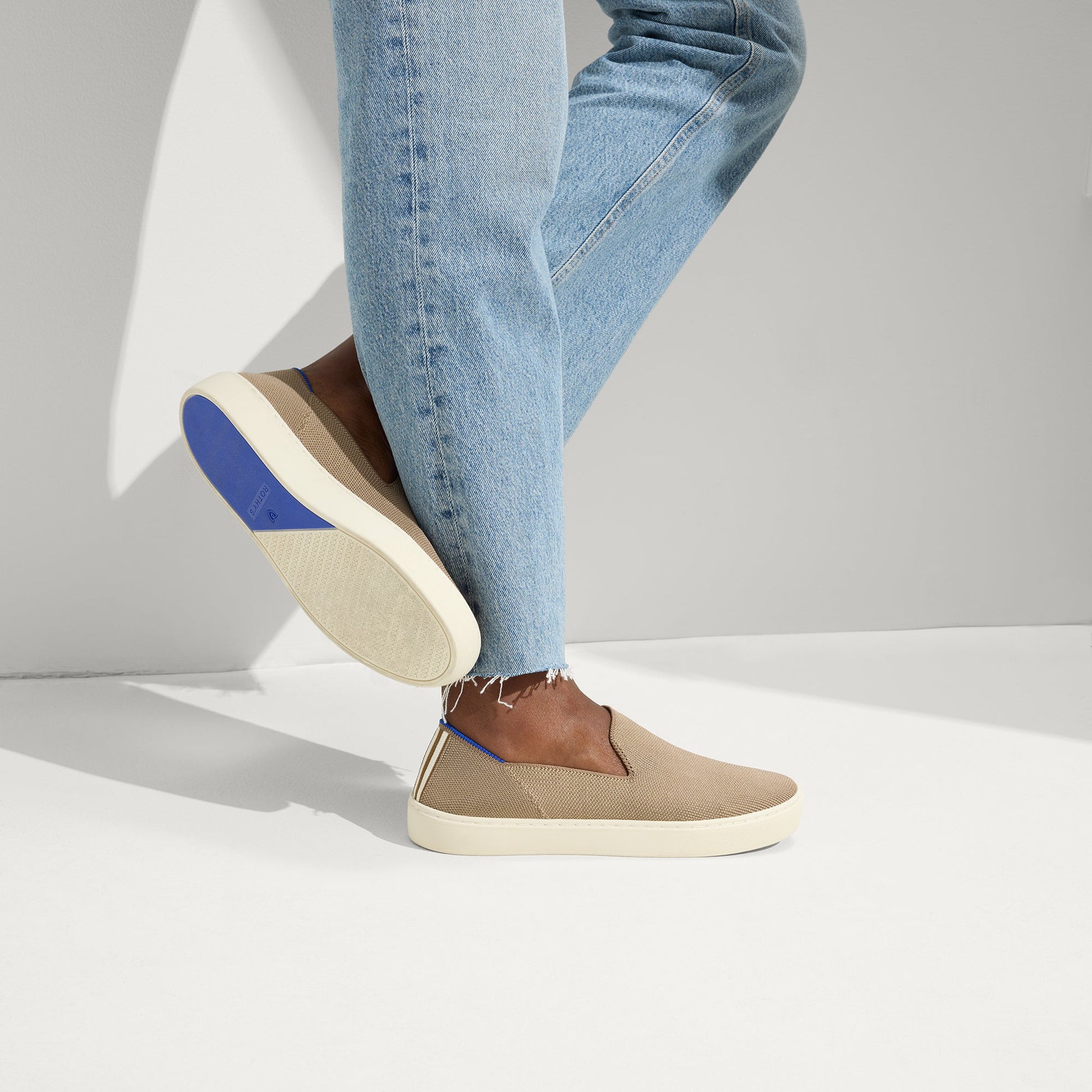 Rothy's The Original Slip On Sneaker in Latte