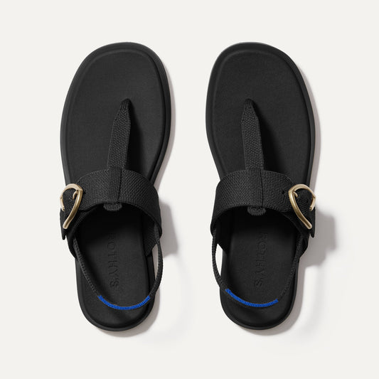 Rothy's The T-Strap Sandal in Black