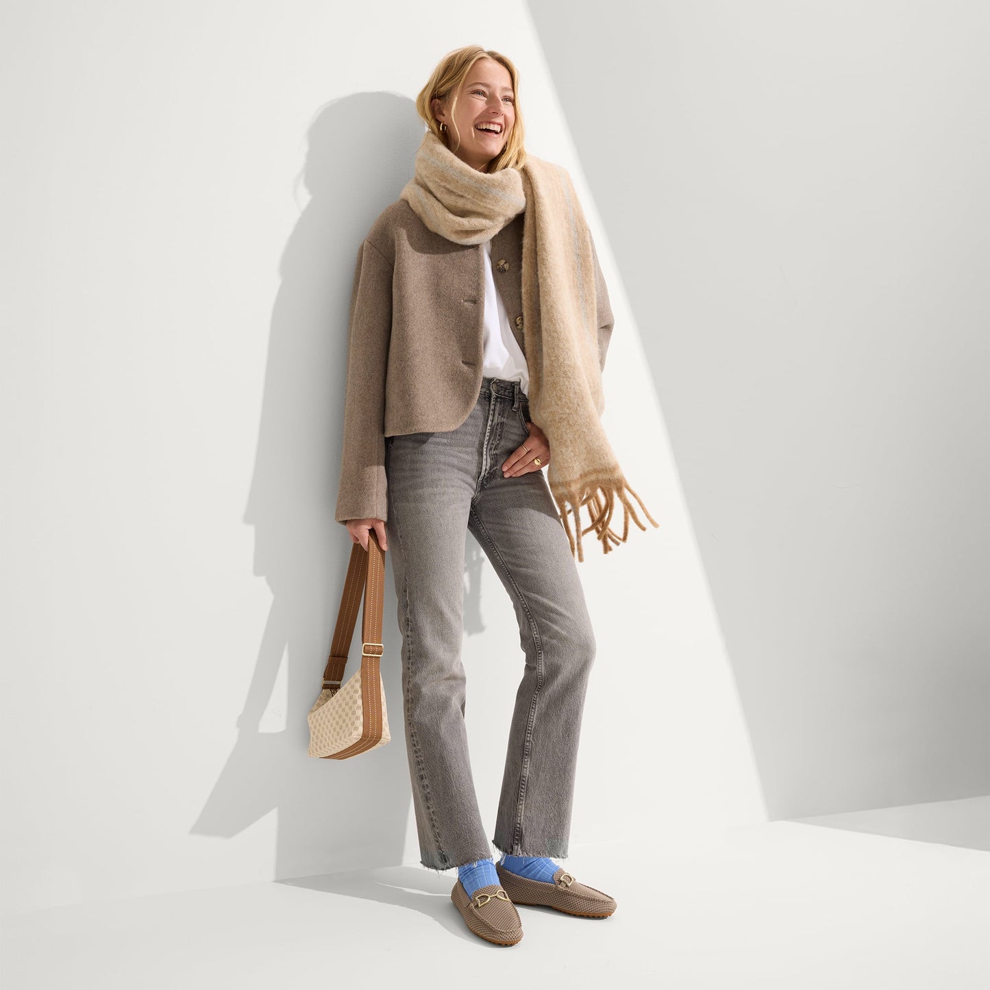 Rothy's The Casual Crossbody in Vanilla Wafer