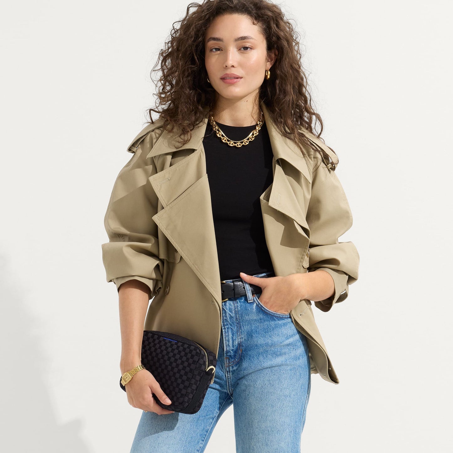 Rothy's The Crossbody Camera Bag in Black Sand