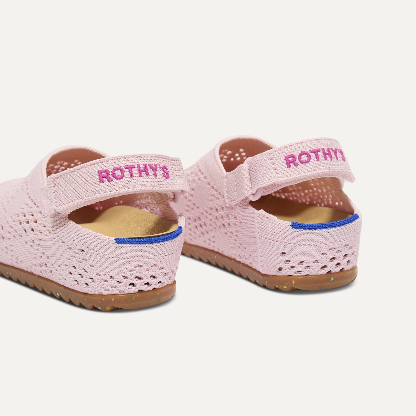 Rothy's The Kids Clog in Pink Crochet