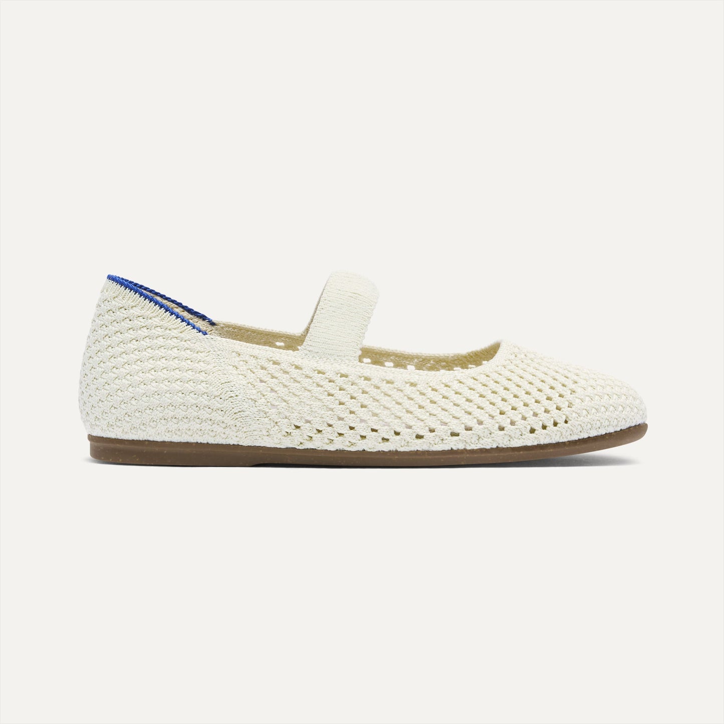 Rothy's The Kids Mary Jane in White Open-Knit