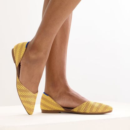Rothy's The D'Orsay Point in Daffodil Stripe