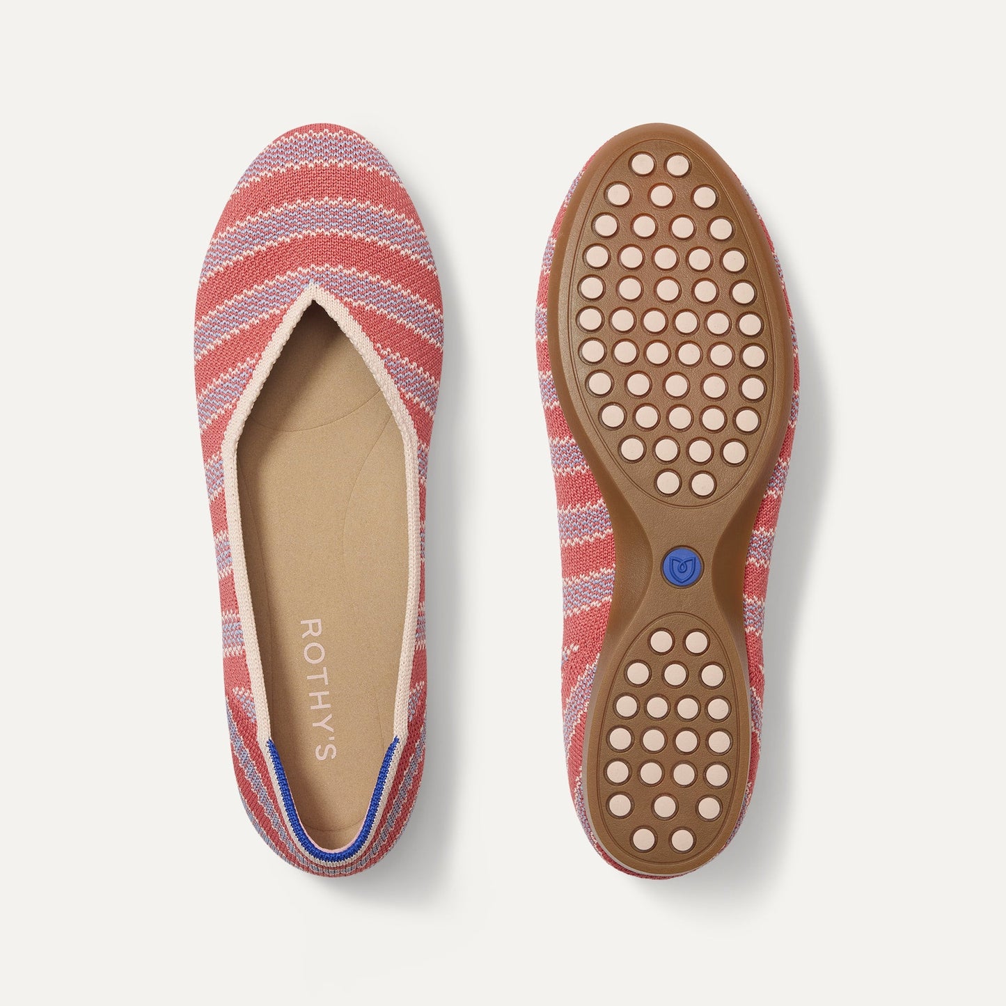 Rothy's The Daily Flat in Sunkiss Stripe