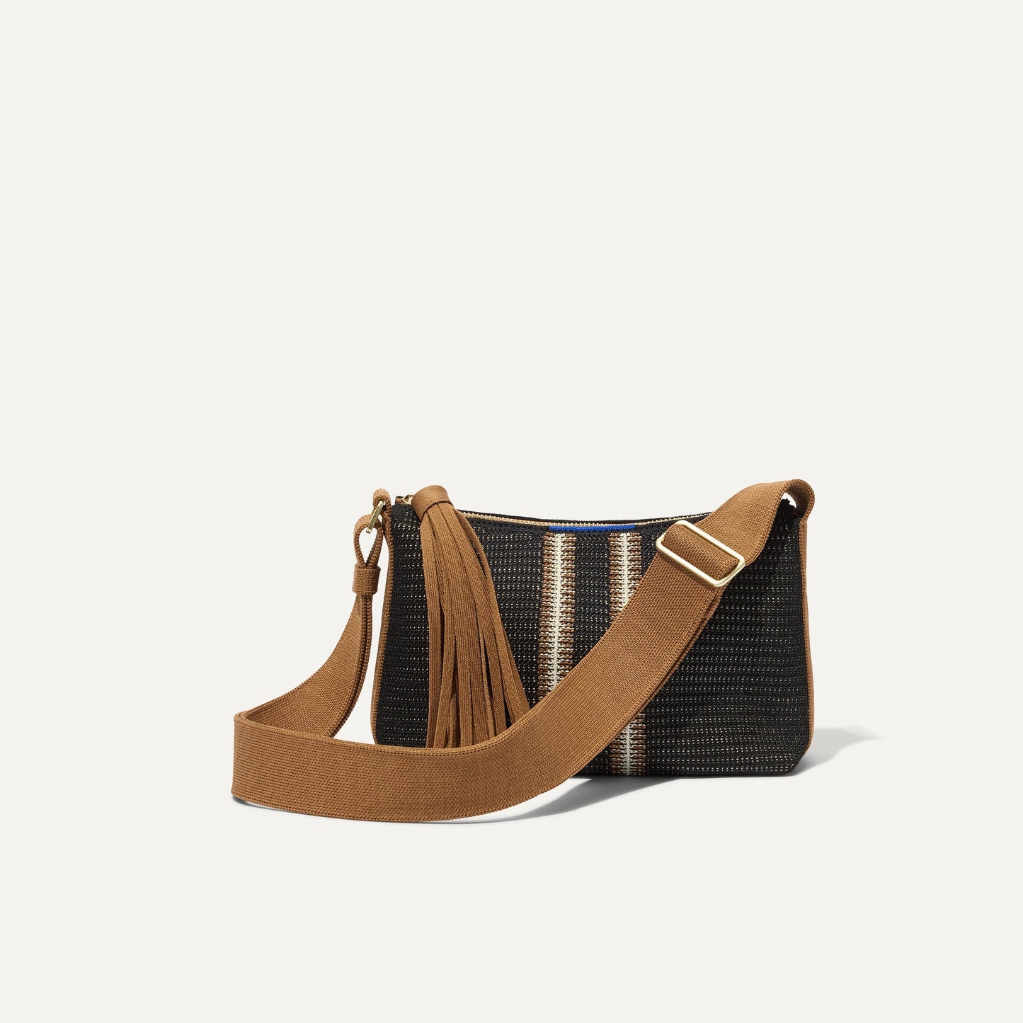 Rothy's The Casual Crossbody in Coffee Market Stripe
