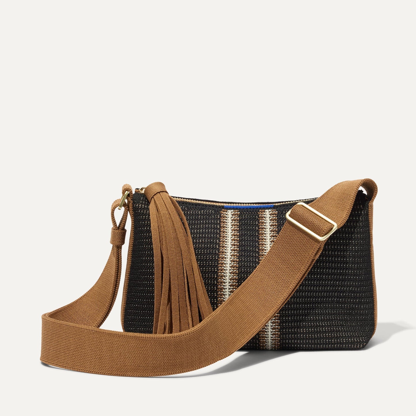 Rothy's The Casual Crossbody in Coffee Market Stripe