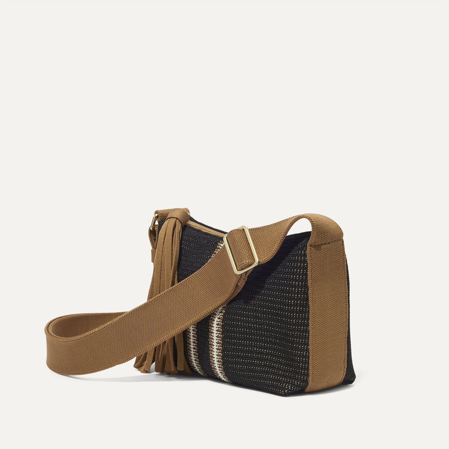 Rothy's The Casual Crossbody in Coffee Market Stripe