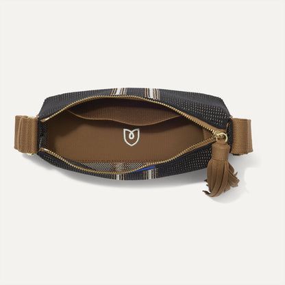 Rothy's The Casual Crossbody in Coffee Market Stripe