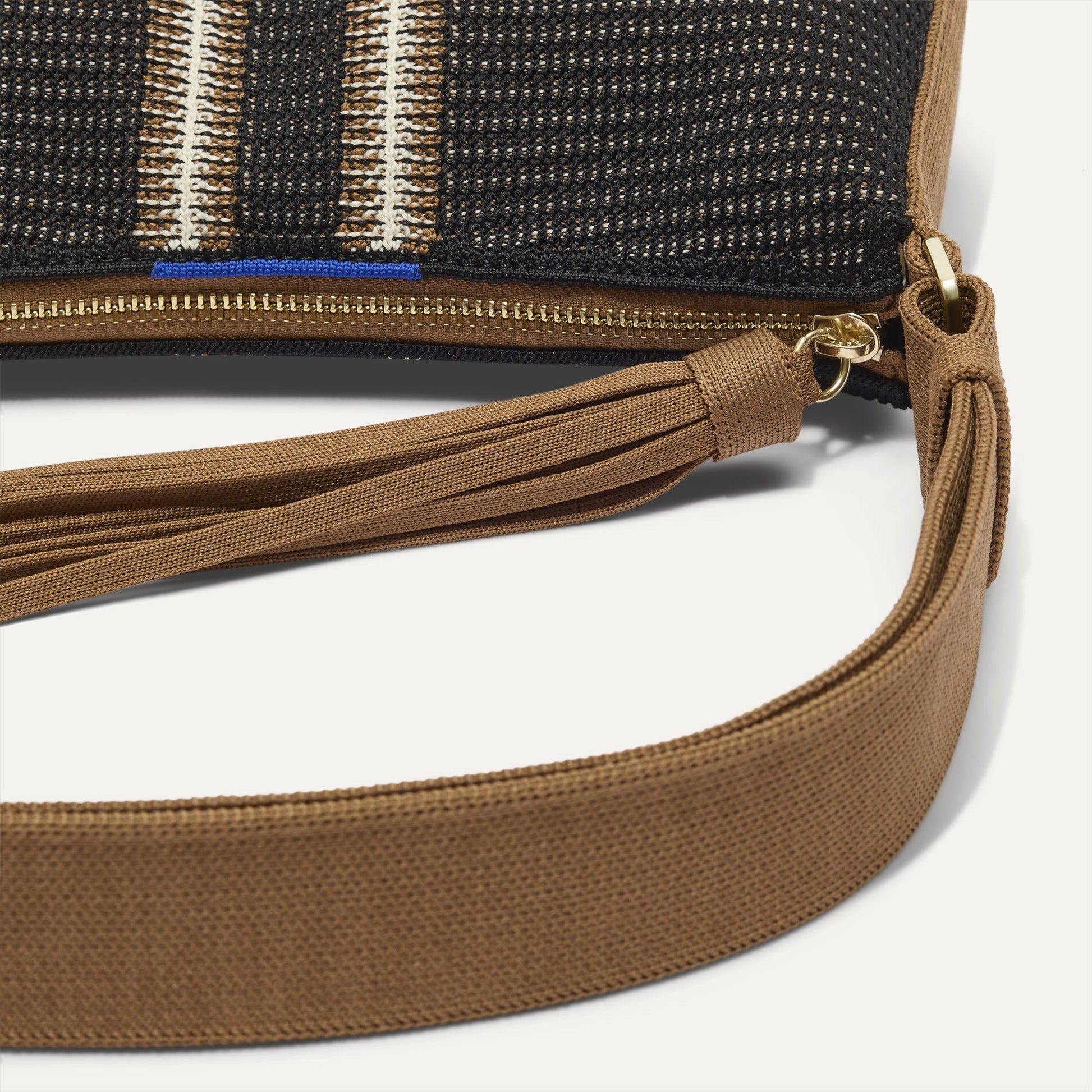 Rothy's The Casual Crossbody in Coffee Market Stripe