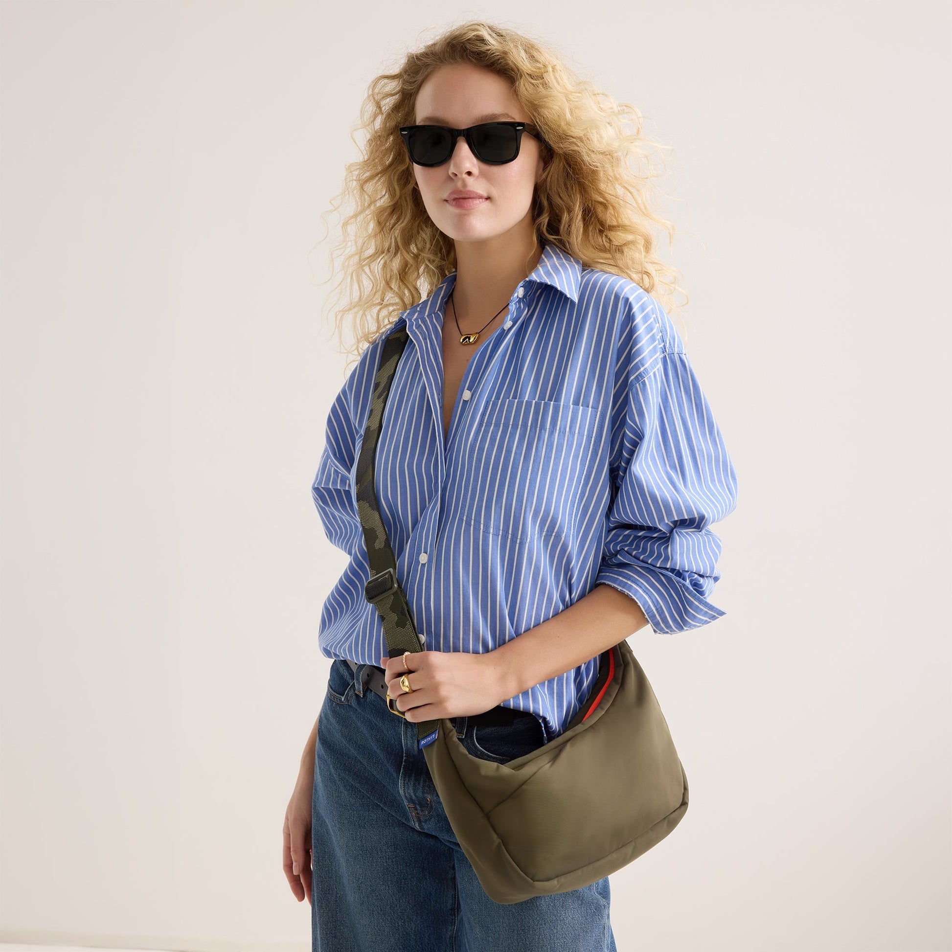 Rothy's Lightweight Travel Sling Bag in Forest