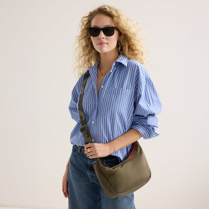Rothy's Lightweight Travel Sling Bag in Forest