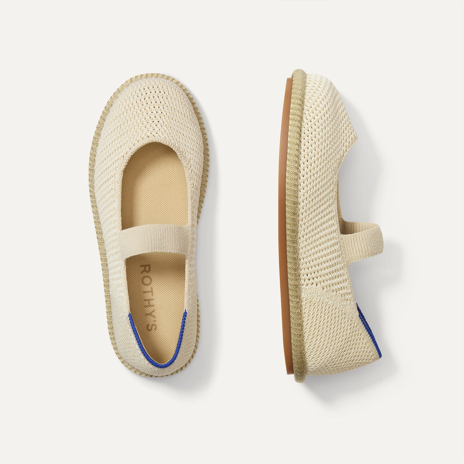 Rothy's Girls' Mini Mary Jane in Opal Raffia-Knit