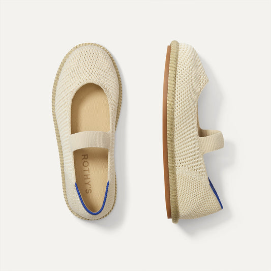 Rothy's Girls' Mini Mary Jane in Opal Raffia-Knit