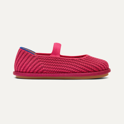 Rothy's Girls' Mini Mary Jane in Raspberry Stripe