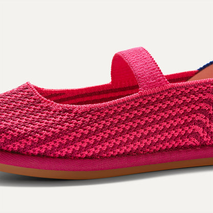 Rothy's Girls' Mini Mary Jane in Raspberry Stripe