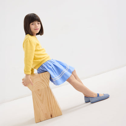 Rothy's Girls' Mini Mary Jane in Blueberry Stripe