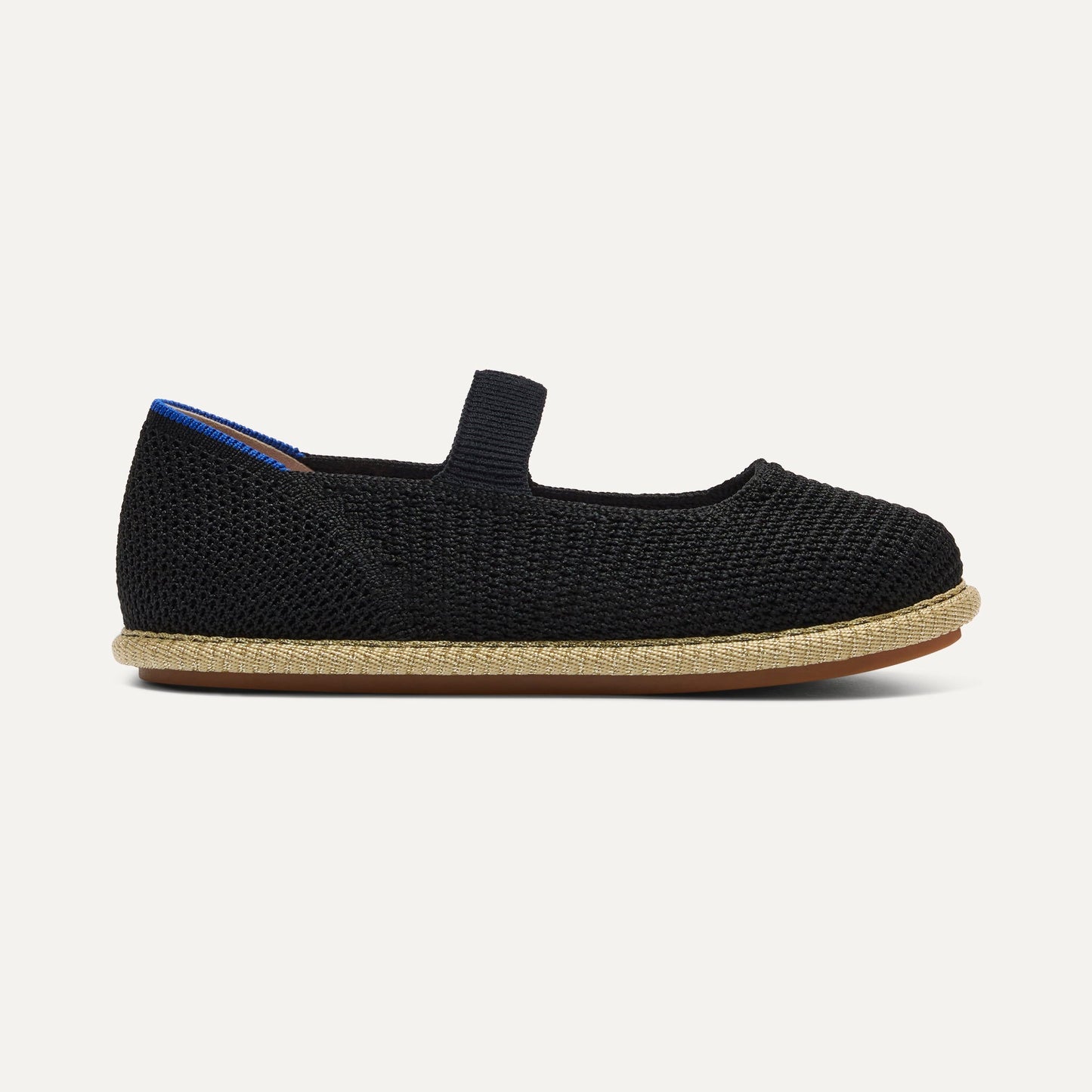 Rothy's Girls' Mini Mary Jane in Black Raffia-Knit