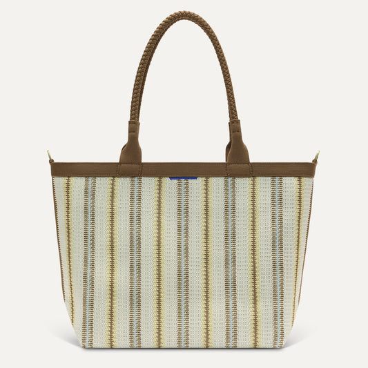Rothy's The Lightweight Zipper Tote in Sunbeam Market Stripe