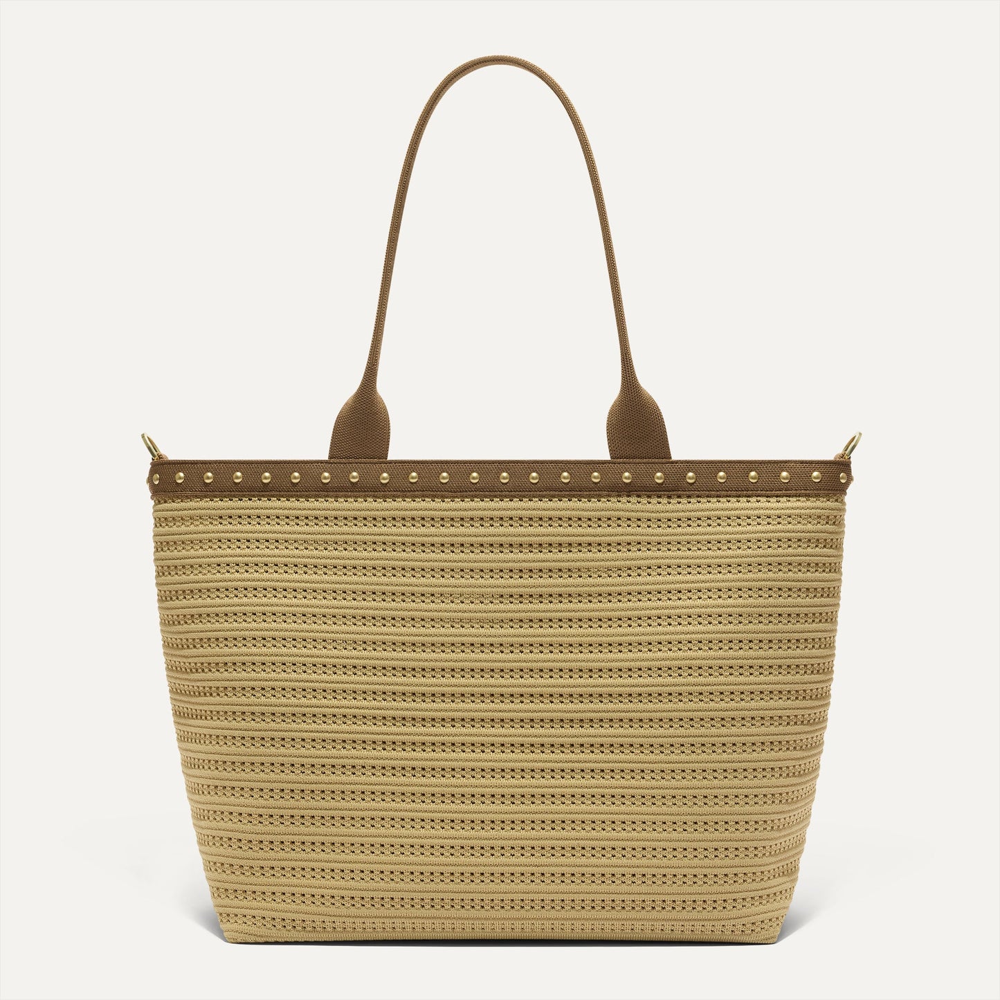 Rothy's The Lightweight Zipper Tote in Brown Butter Crochet